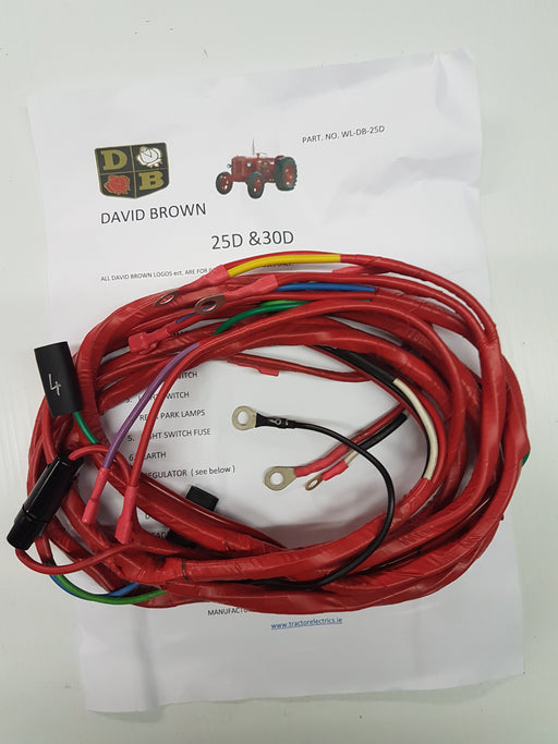 Tractor harness for David Brown 25D and 30D series tractors.