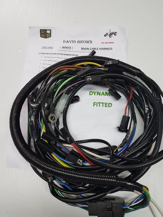 David Brown tractor harness for 770 and 880 series Selectamatic Dynamo Complete Harness