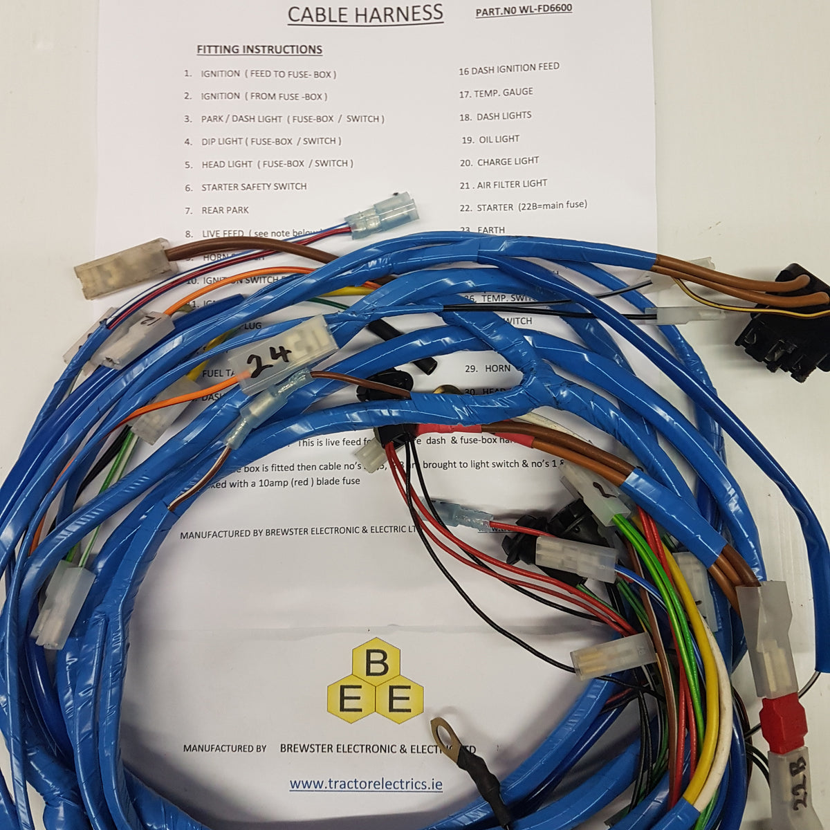 C9NN14A103C Wiring Harness Fits Ford Tractor Front 5600, 6600, 7600